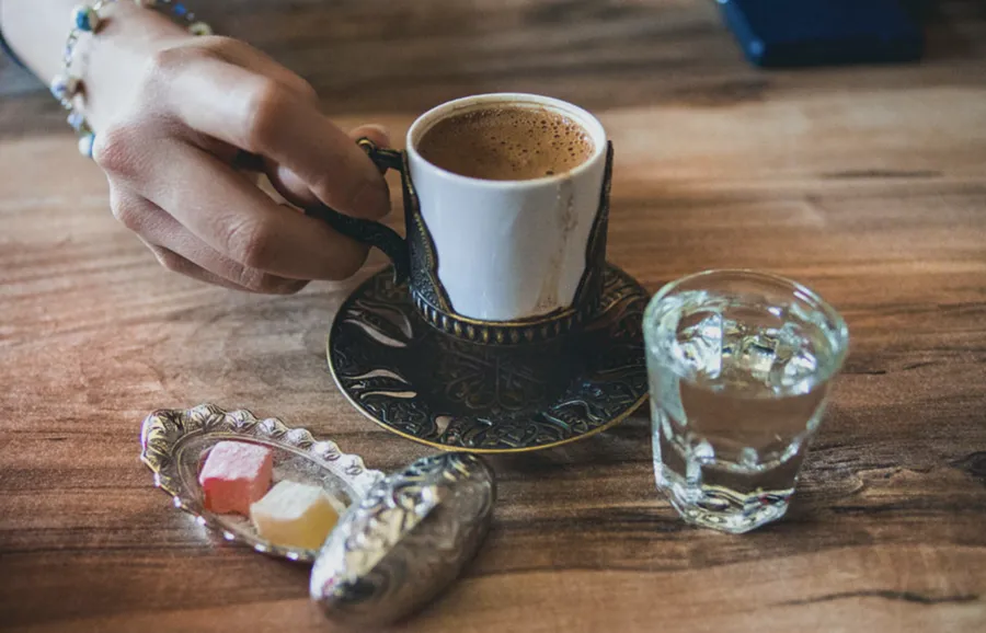 Raki in a traditional kafeneio in Pirgos